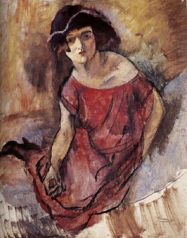 Jules Pascin The beautiful girl from England oil painting picture